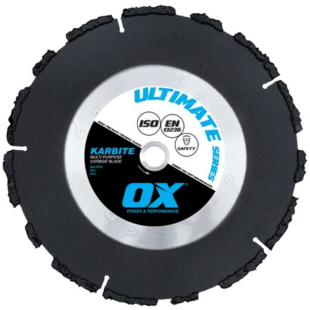 Ox Tools Ultimate Multi Purpose Carbide Blade | Diameter: 4.5" / 114mm | Bore: 7/8" - 5/8" / 22mm - 15mm OX-UKB-4.5